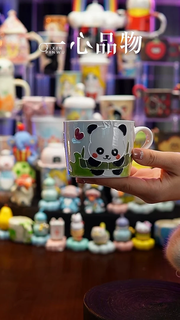 杯子瓷Y102景德镇手工手绘杯子