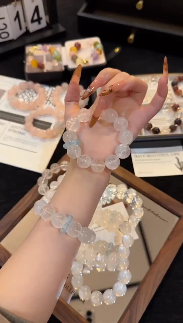 合金手链水晶奶白晶x2990