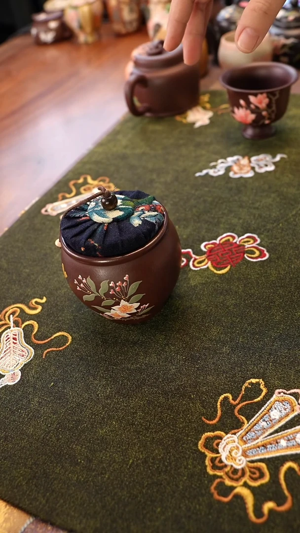 茶壶紫砂玉兰茶罐