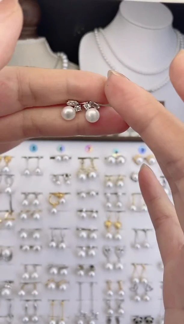 合金耳饰淡水珍珠30