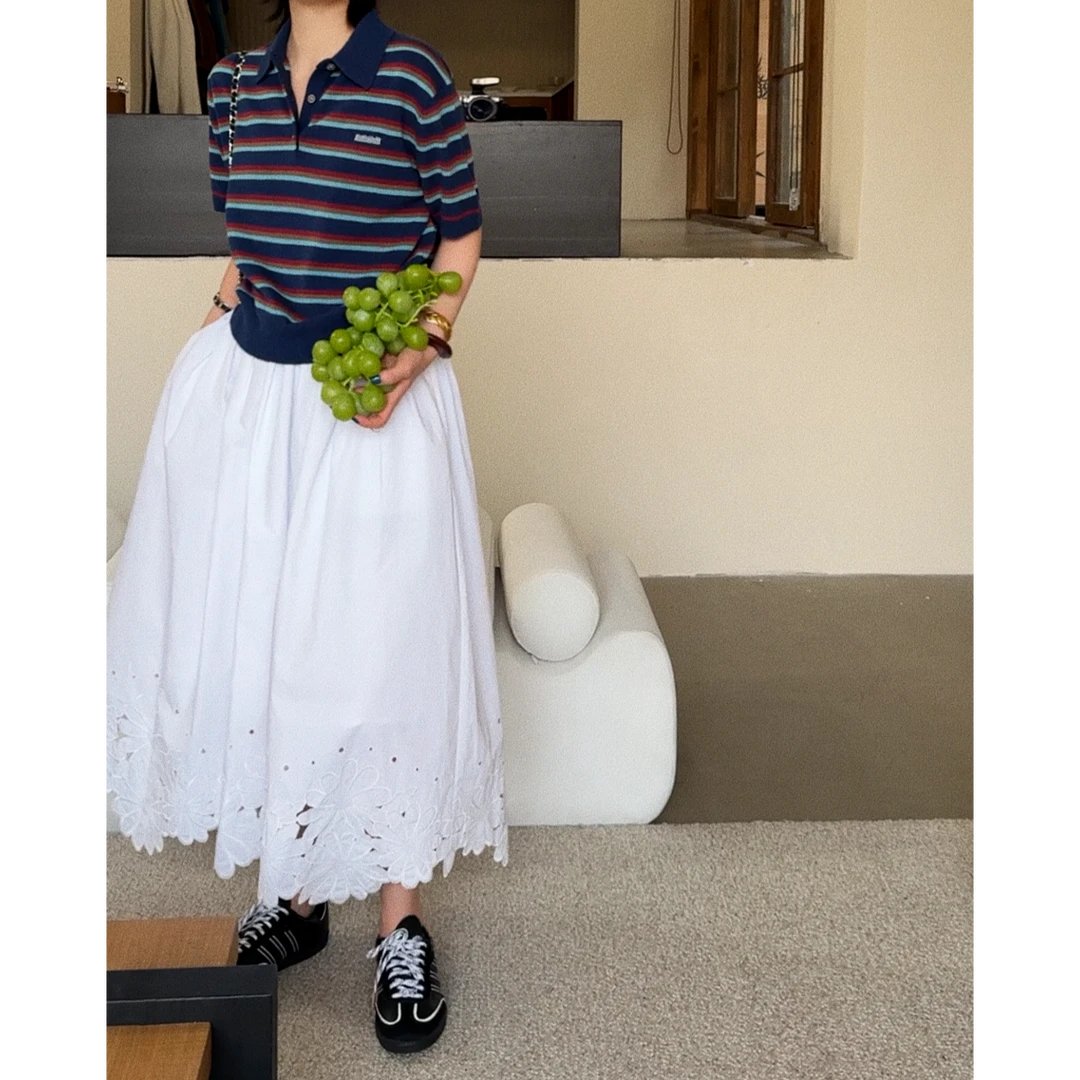 复古针织全毛短袖 J24M298