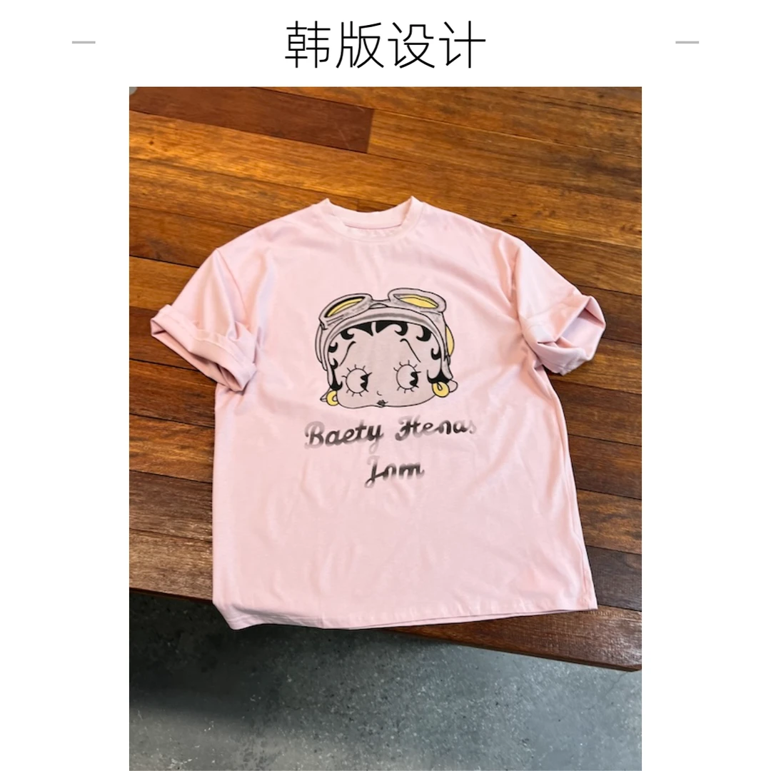 【杨英家早春少女感穿搭设计】女孩印花T恤8520