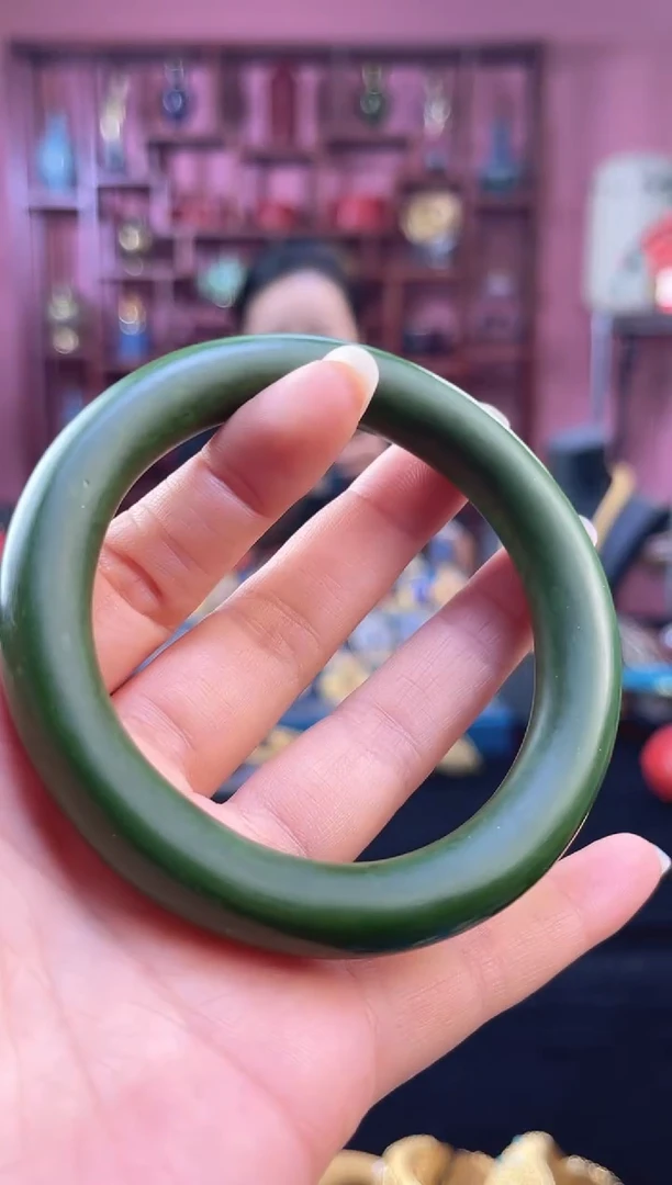 非遗 大漆铜手镯 58 绿色