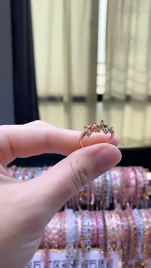 【闪购商品】碧玺戒指银S925镶嵌3.434354354354