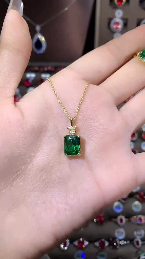 吊坠(赠链)银S925镶嵌碧玺810金