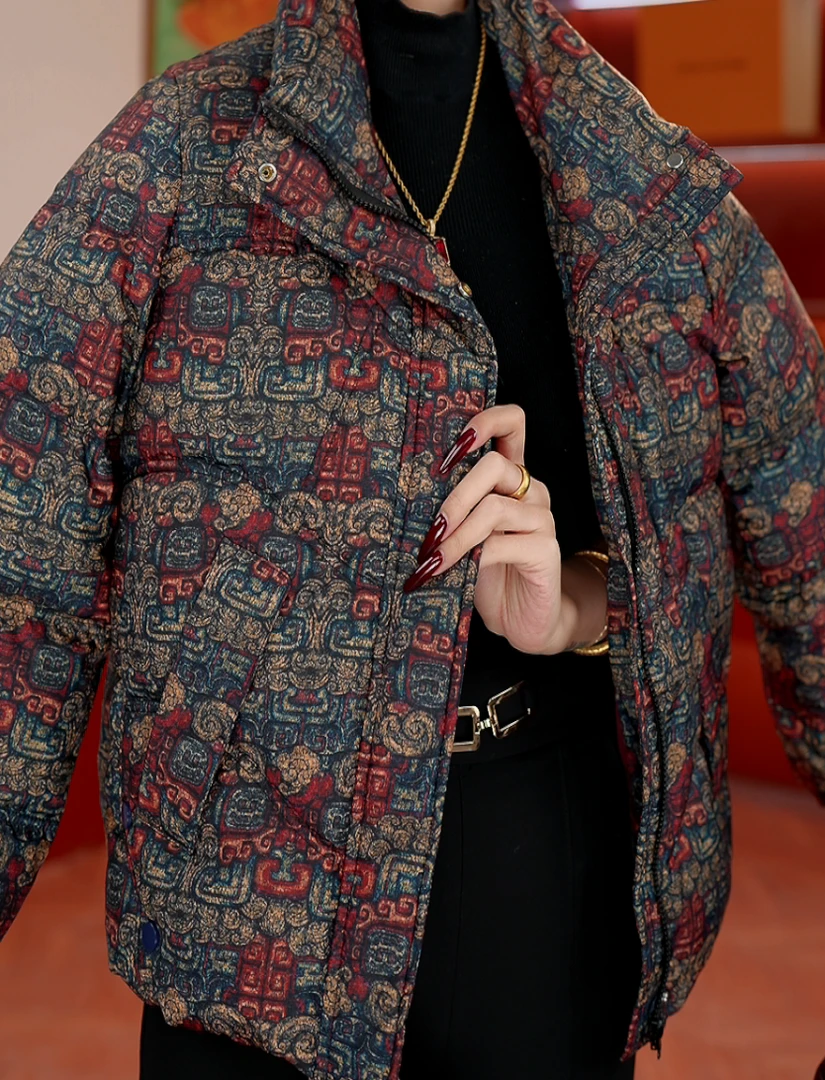 【甄选大朵鸭绒】25杭州原版正品保暖减龄修身羽绒服ZF-R058-XGBLZ