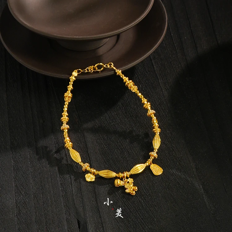 18K金马上有钱盘缠手链 G90576