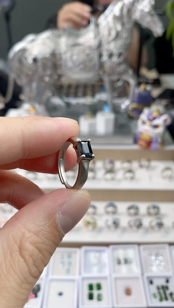 碧玺戒指银S925镶嵌1111111