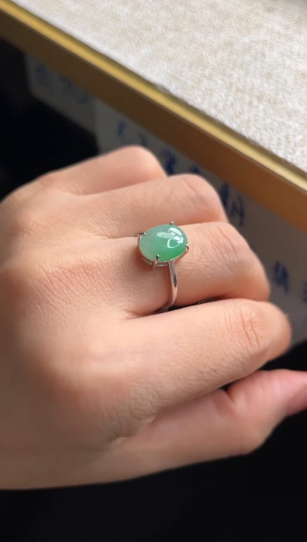 银S925镶嵌戒指翡翠168