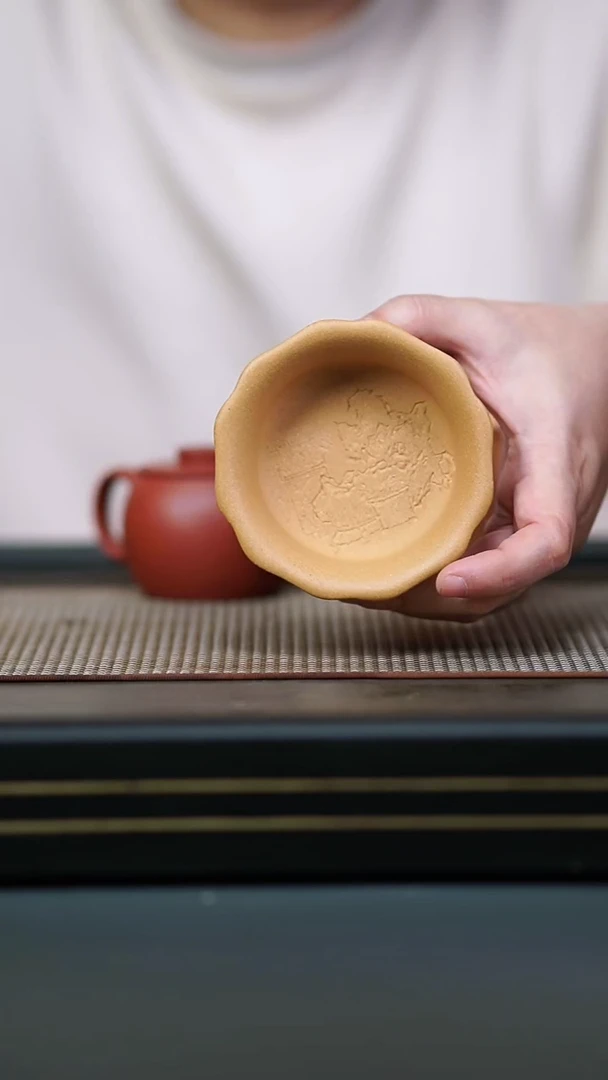 茶壶紫砂黄金段清供图无尘杯