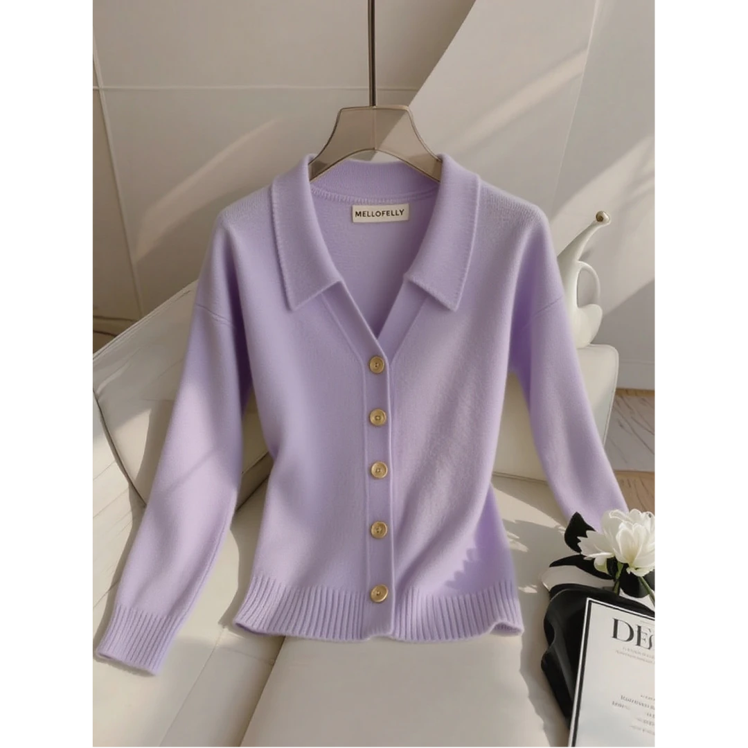 2025秋季新款森系慵懒风温柔知性显瘦超好看长袖上衣毛针织衫女装