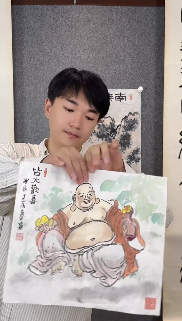 书法丁老师手绘人物作品