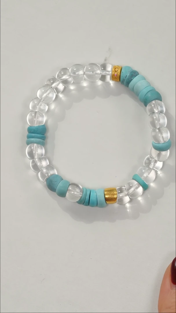 【闪购商品】绿松石手链18K金镶嵌1