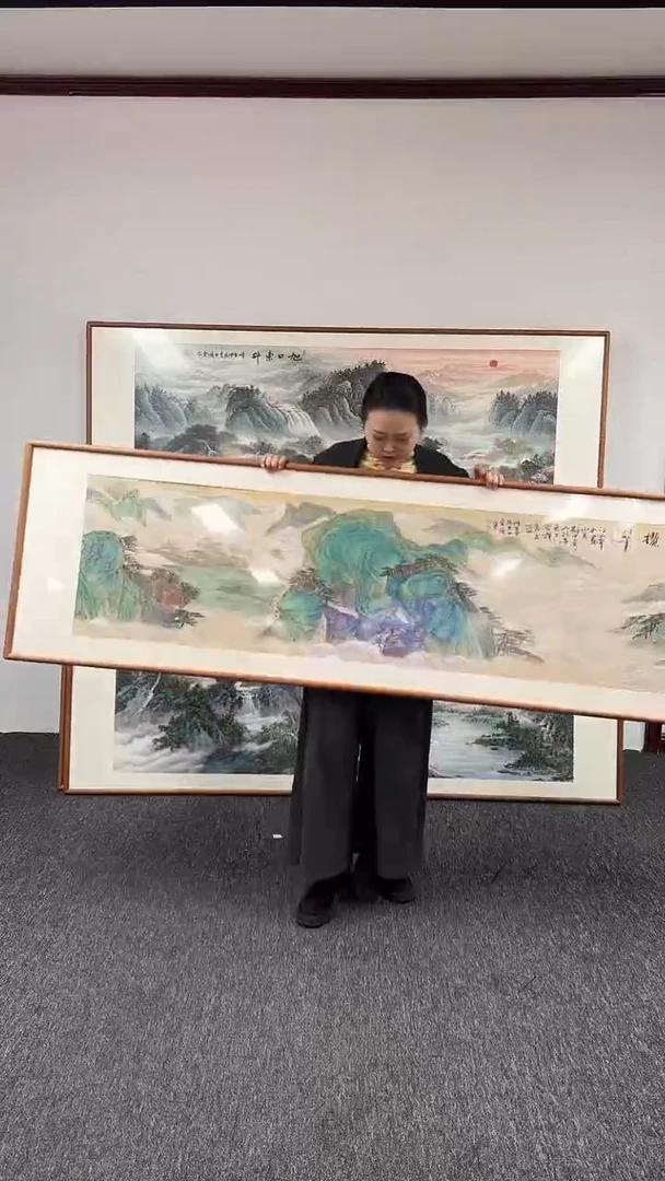 【闪购商品】国画金山揽翠210*60曹勇强老师
