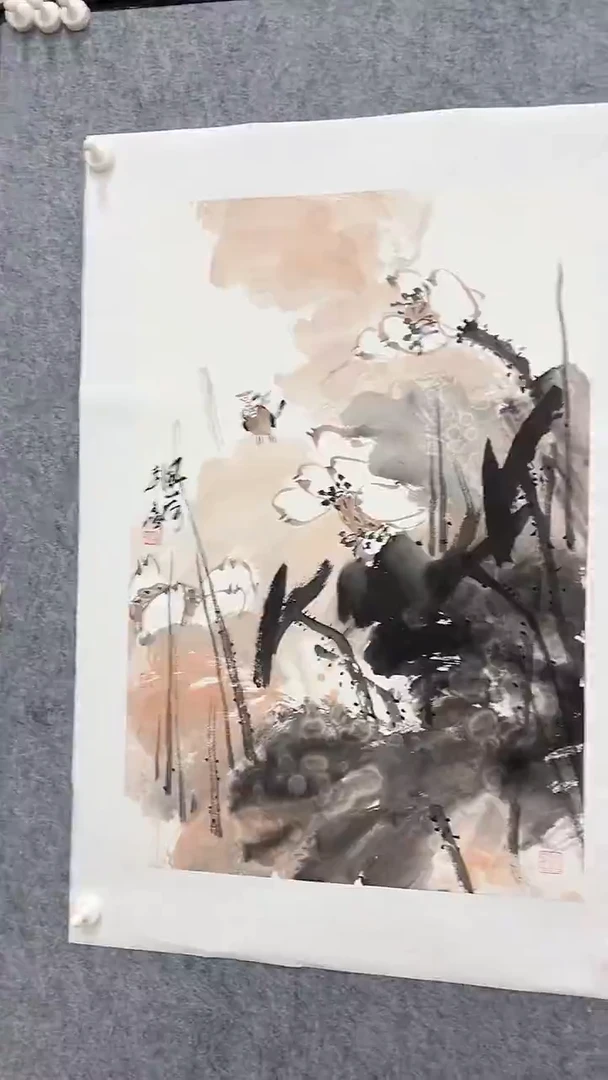 国画李文峰四尺三开精品花鸟