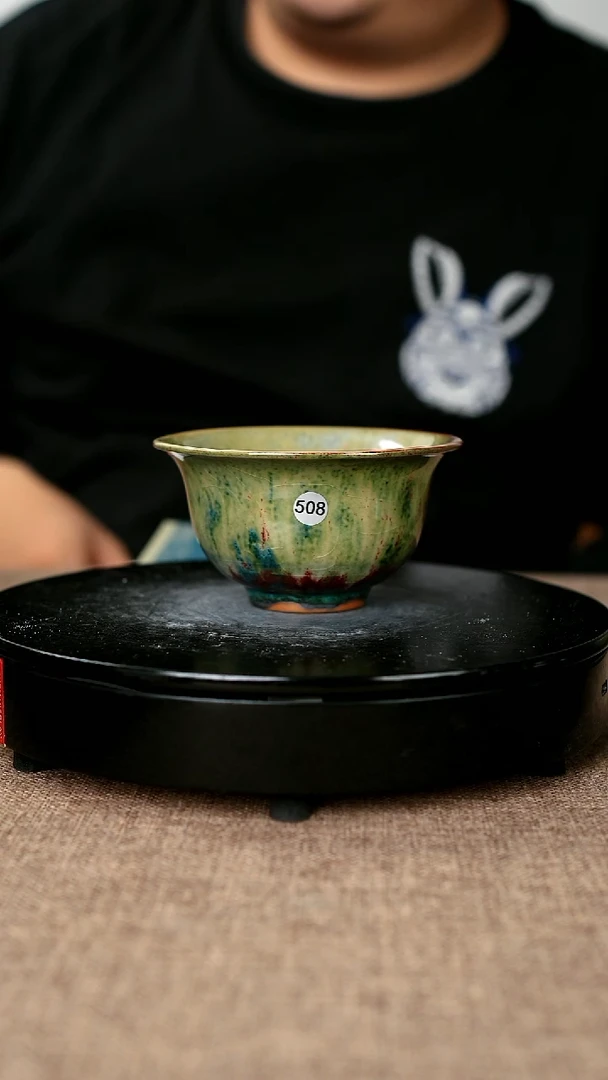 杯子508#李盼龙一级品钧瓷压手杯
