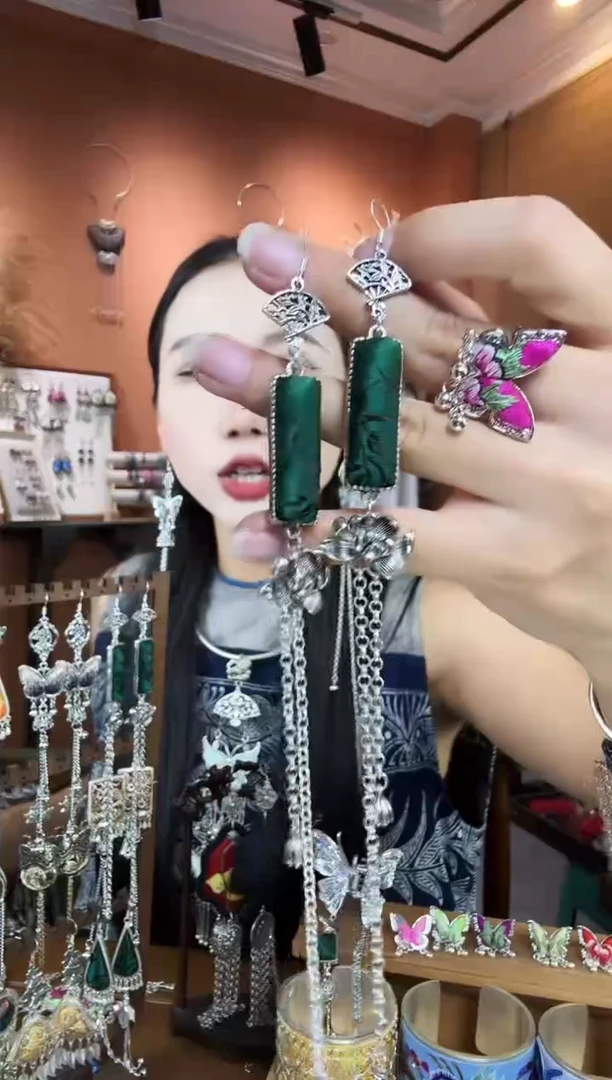 刺绣纯手工民族风耳环