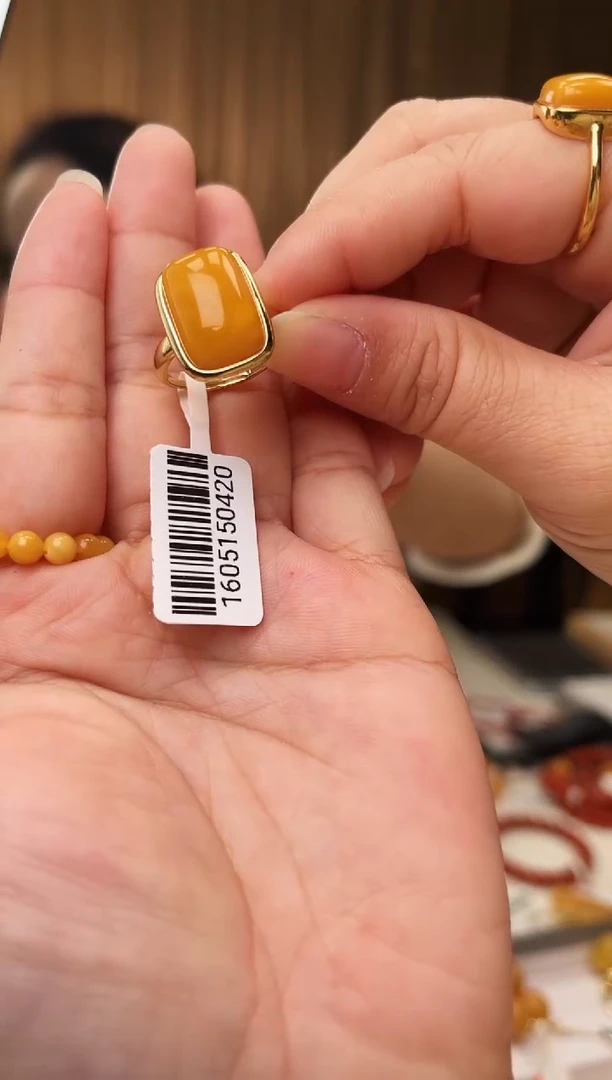手链琥珀未镶嵌方糖戒指