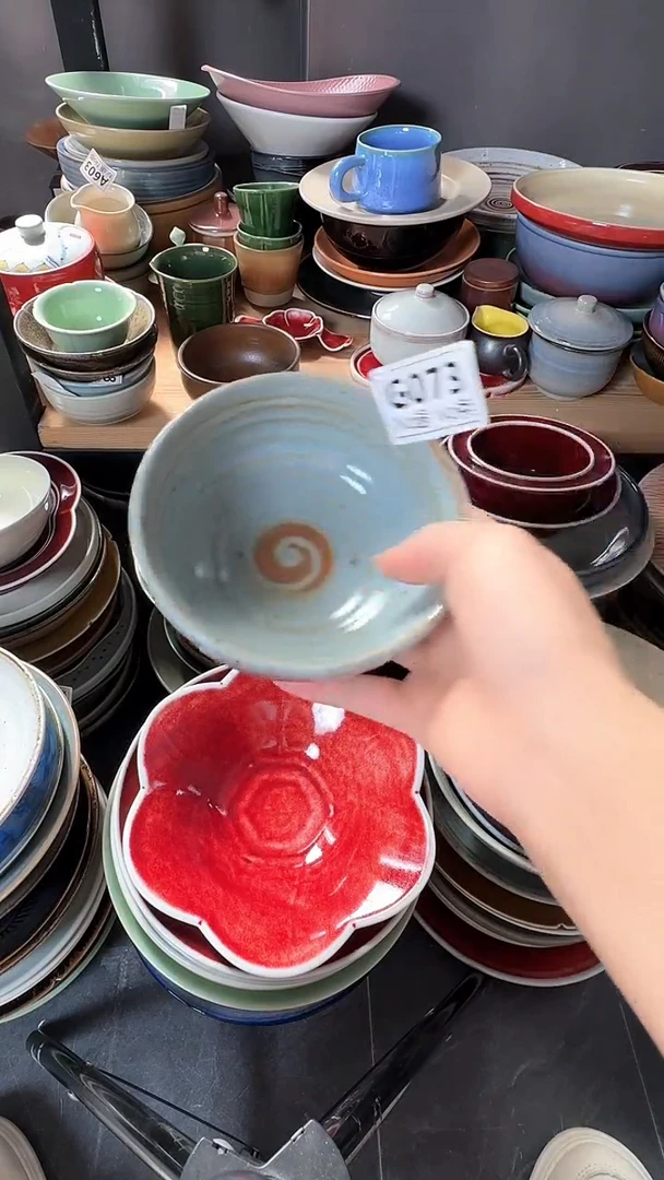 陶瓷J****?g073蓝麻点小碗