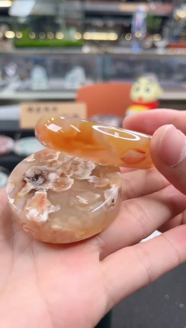 未镶嵌手镯石英质玉尘*丷圈口（赠品镯心）