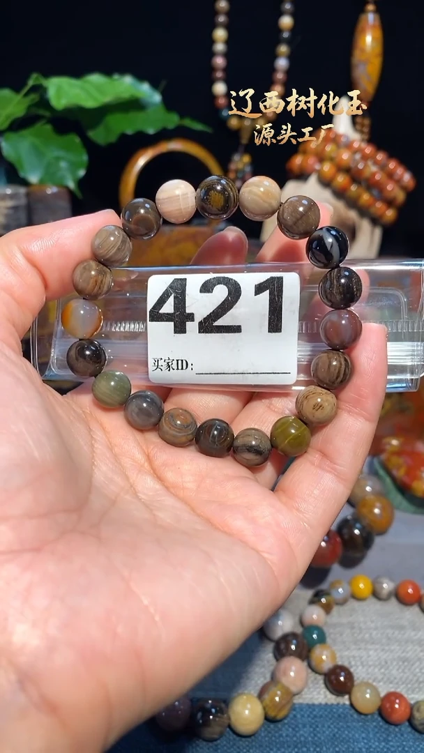 未镶嵌-硅化玉天然北票硅化玉手串