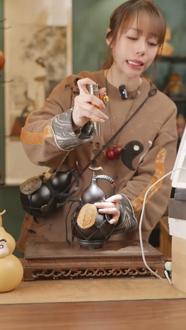 【闪购商品】325号精品天然大漆工艺防渗内胆酒葫芦~