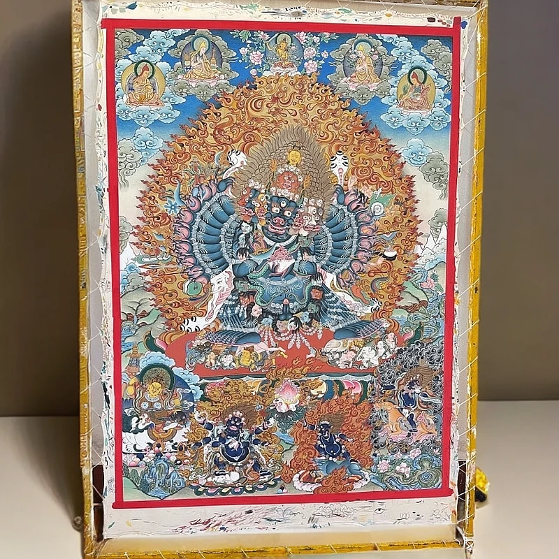 大威德金刚，一级美术大师匠心作品，收藏120*82