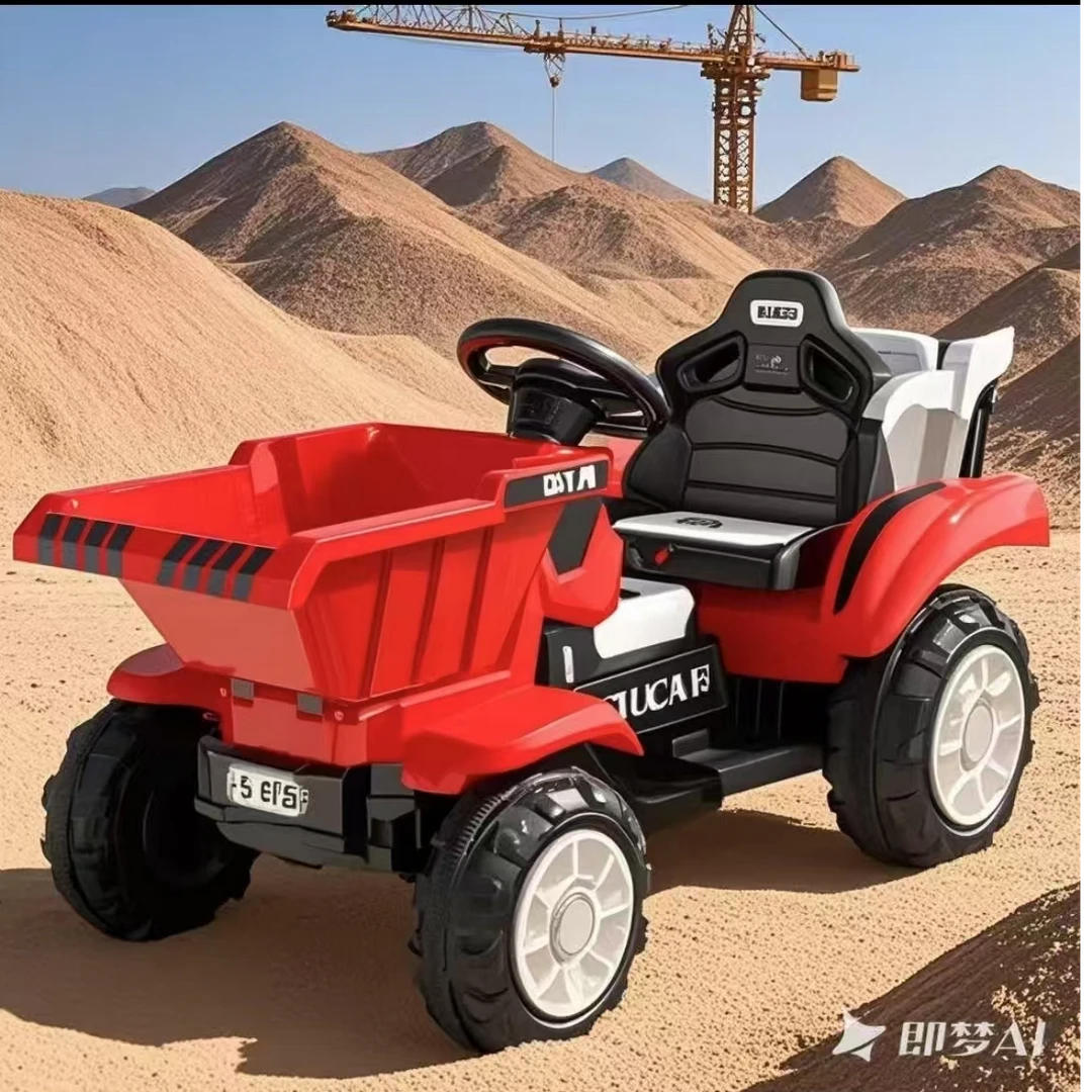 儿童玩具车电动翻斗车宝宝越野车早教带斗车吊车大号挖机拖拉机