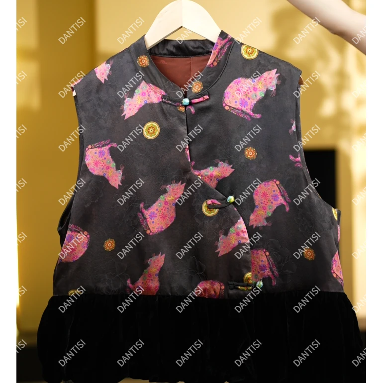 南音《非遗美学》1714新中式国风盘口复古马甲