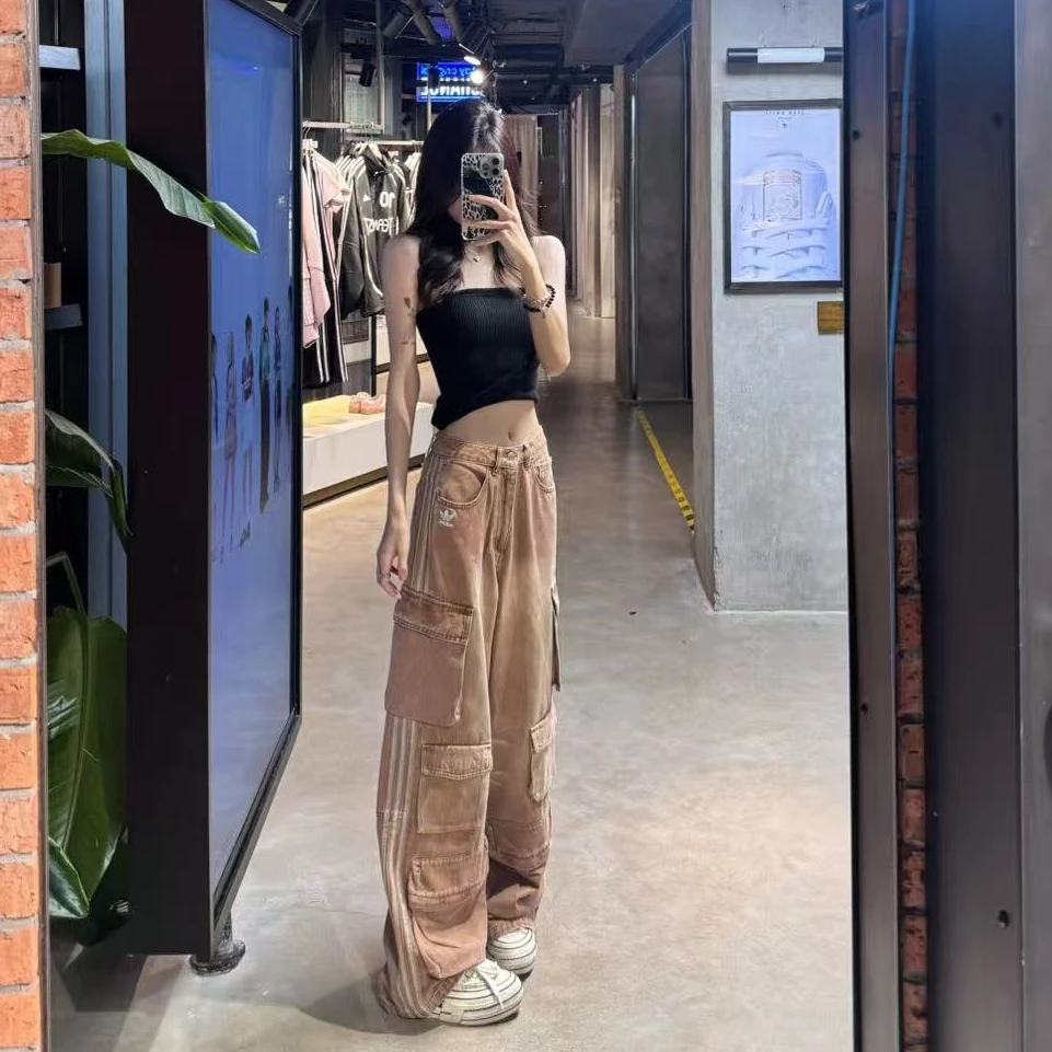 adidas TEAM MULTICARGO DENIMPA多口袋牛仔工装宽松裤 KC5871 S