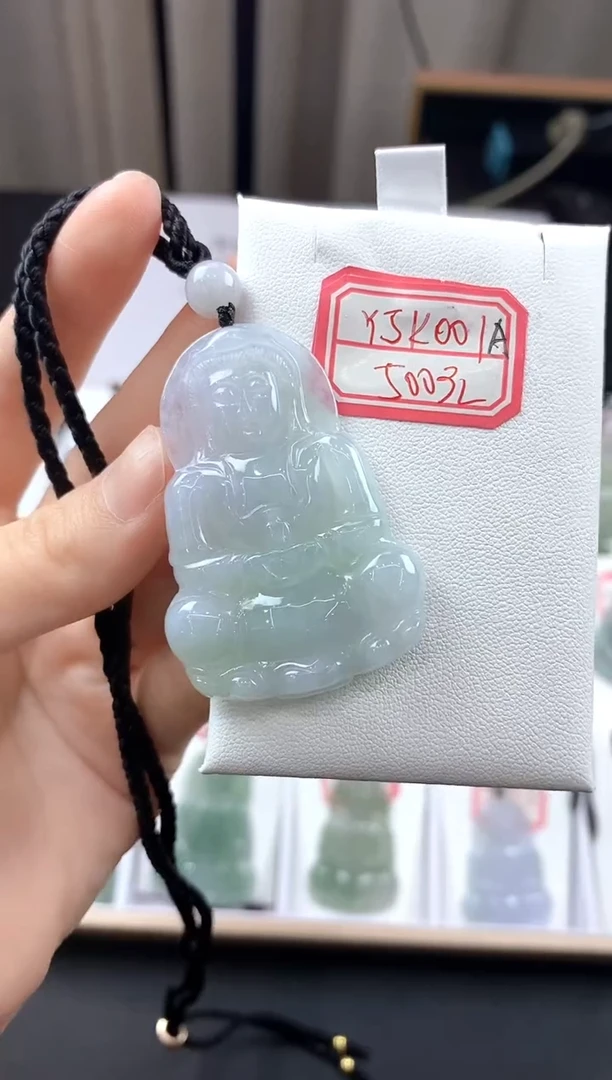 翡翠未镶嵌颈饰Y5K001A翡翠冰绿观音