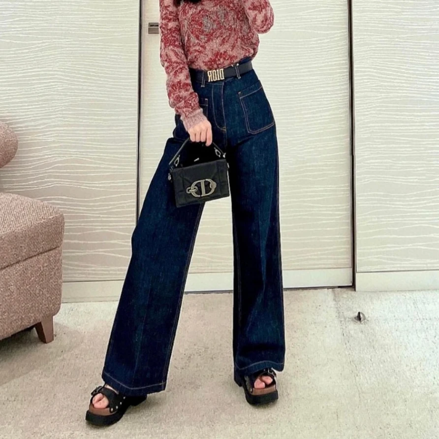 未使用 DIOR/迪奥 女士黑色露趾厚底穆勒鞋128893