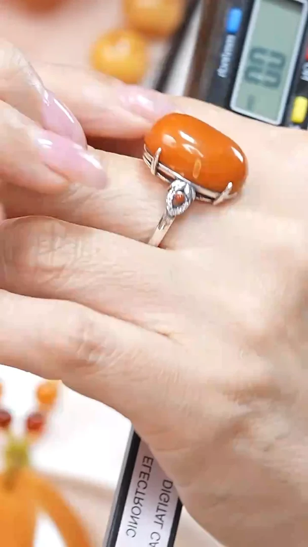 蜜蜡颈饰银S925镶嵌7594天然蜜蜡珠宝奇石云端妖孽全部保真