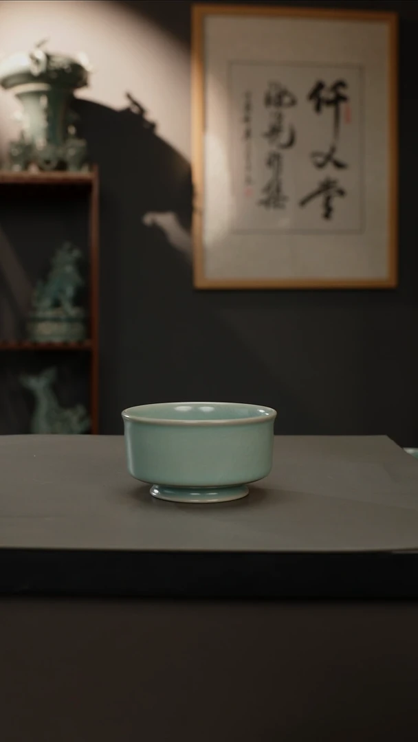 【闪购商品】杯仿古釉原矿圆唇杯