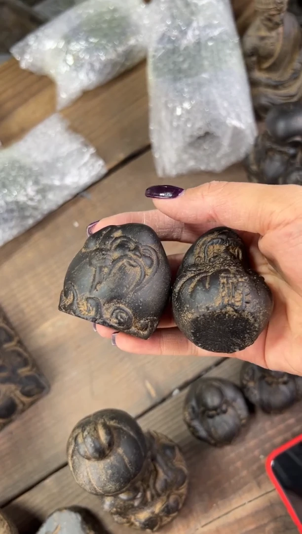 陶土丨 小桃寿星+参禅达摩