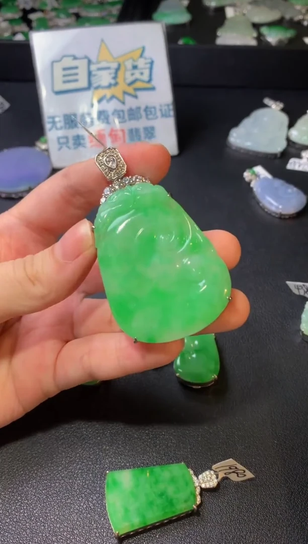 颈饰银S925镶嵌翡翠翡翠
