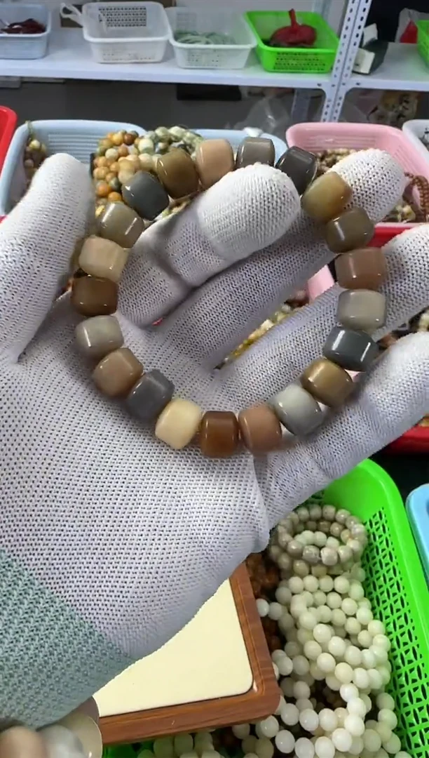 【闪购商品】白玉菩提手串12*菩提根多宝金轮单圈