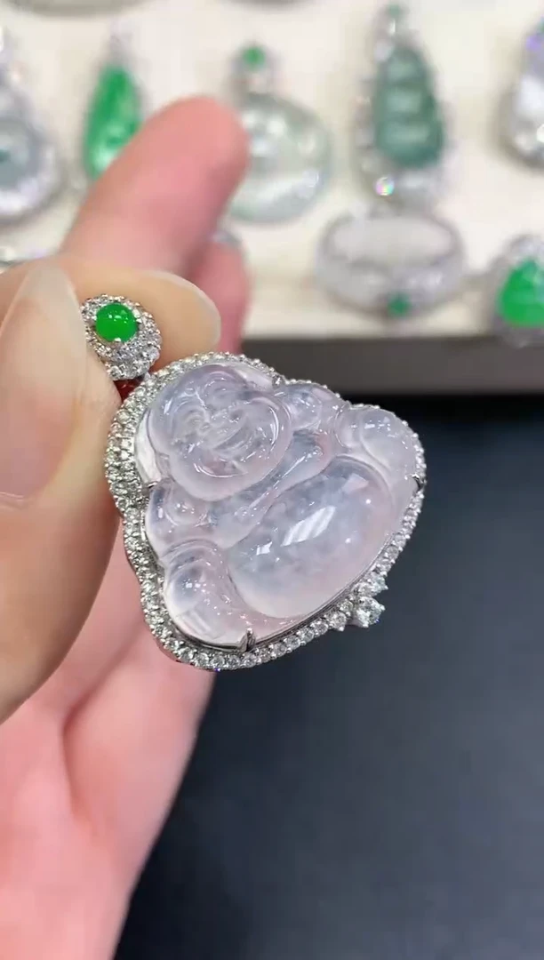 【闪购商品】翡翠吊坠(不含链)18K金镶嵌b138