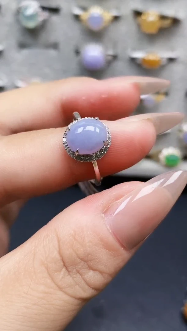 银S925镶嵌戒指翡翠2476