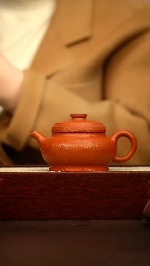 茶壶紫砂颂金 140cc 原红黄泥