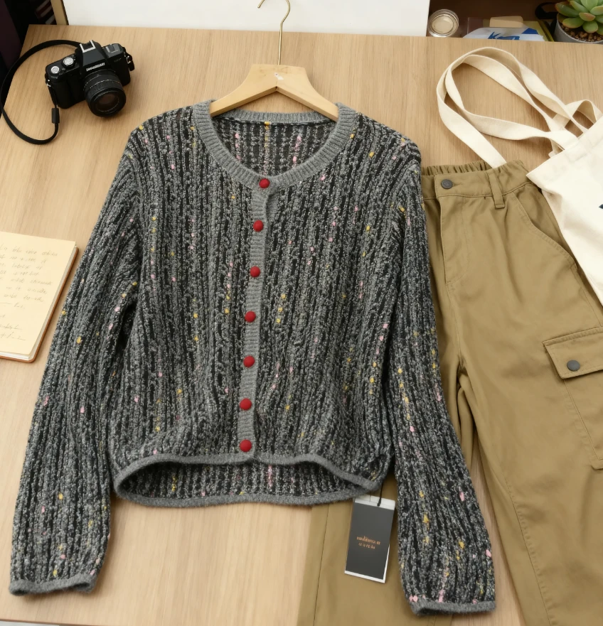 重工针织开衫2293休闲百搭秋冬