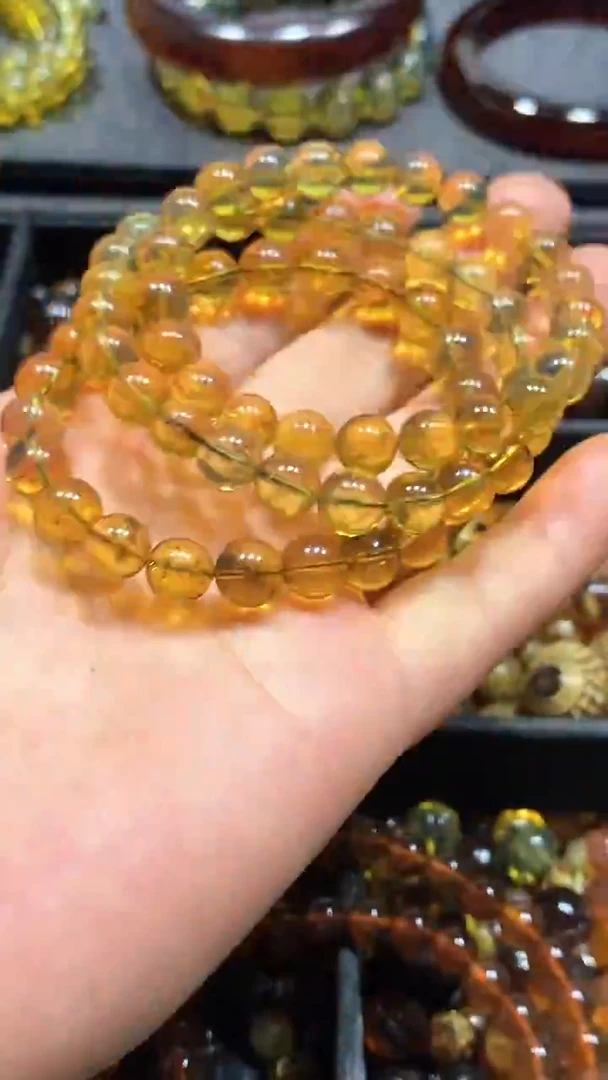 琥珀颈饰未镶嵌天然缅甸琥珀手串
