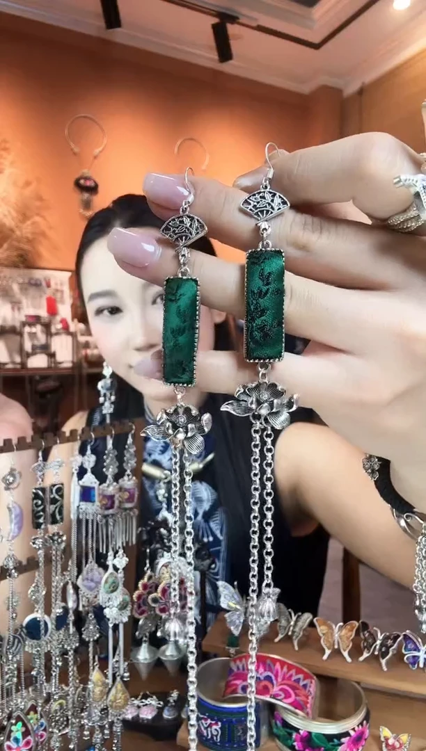 刺绣纯手工民族风耳环