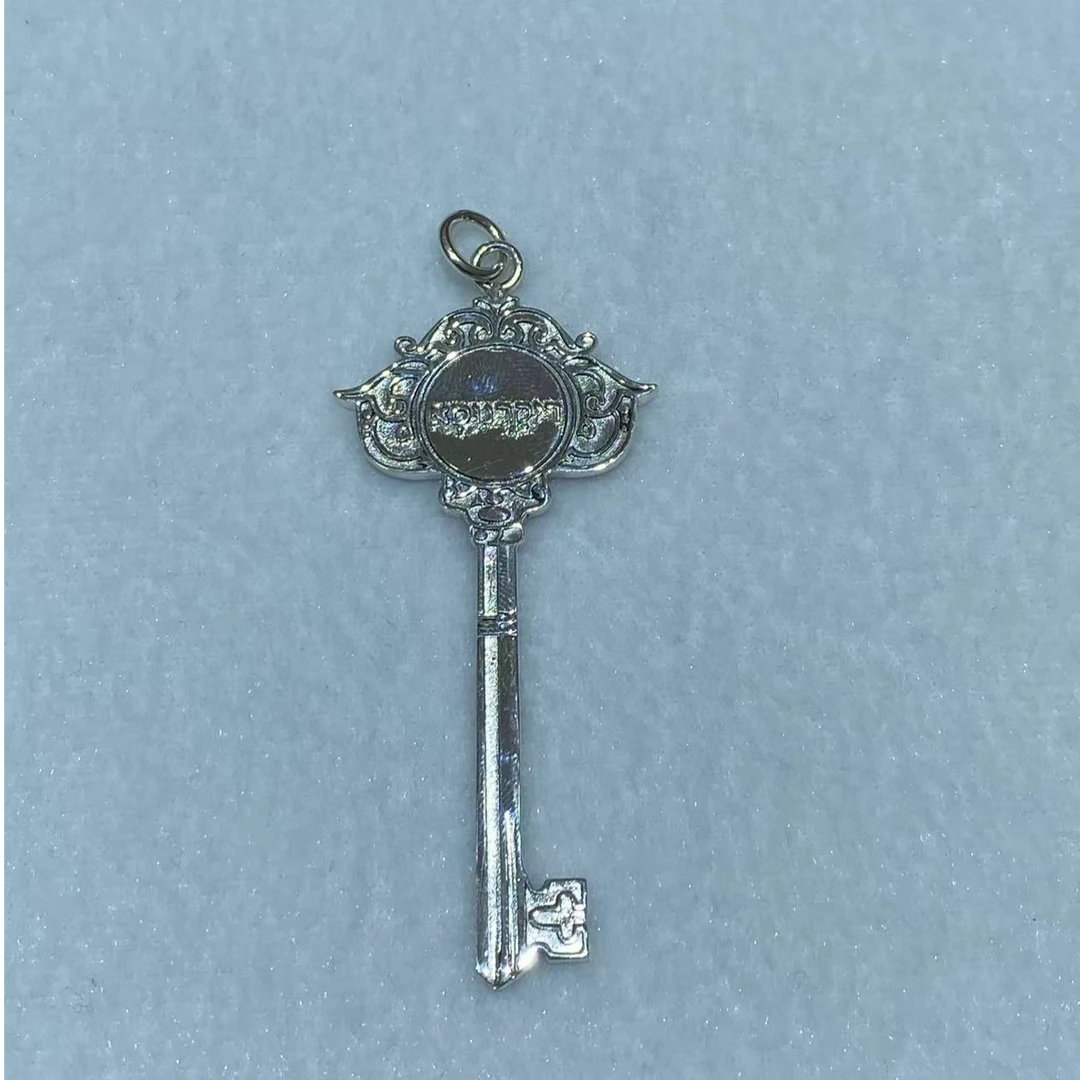 吊坠925银 0125-008荣钥吊坠  时尚立体个性简约百搭款钥匙吊坠