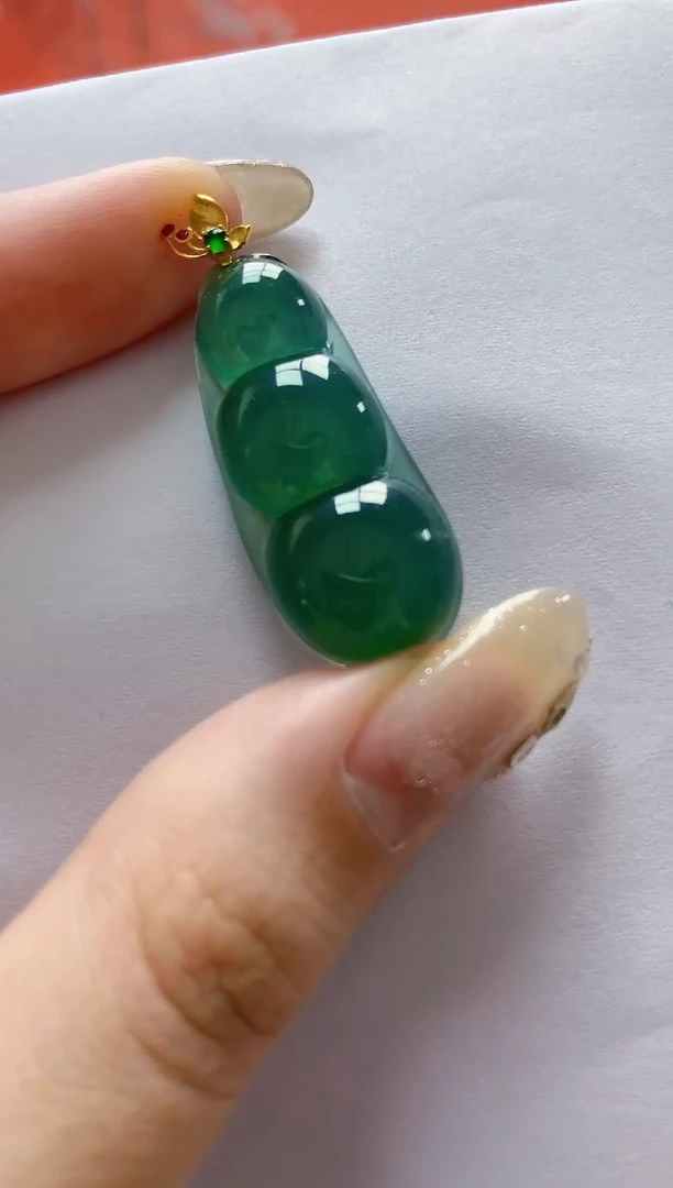 18K金镶嵌定制翡翠4868jw-jj挂件178