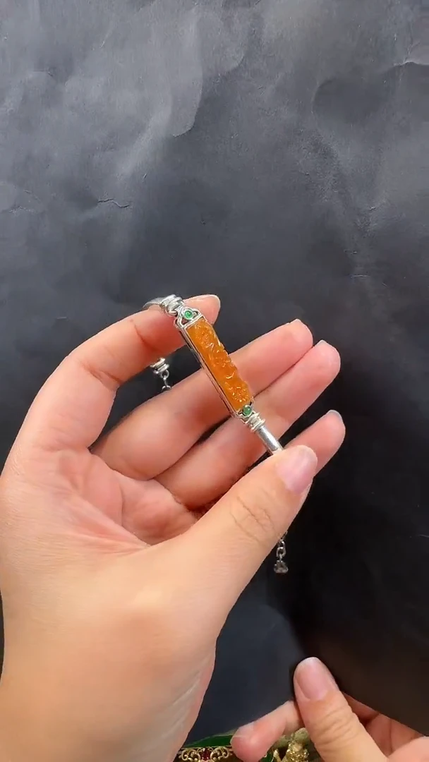 银S925镶嵌手镯翡翠手镯