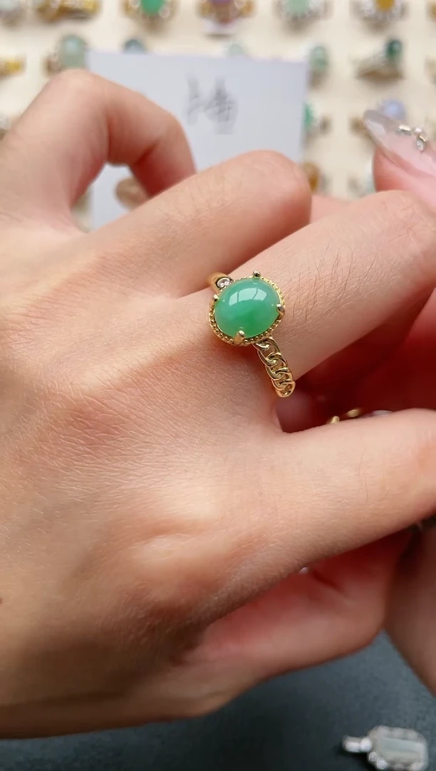 【闪购商品】翡翠戒指银S925镶嵌11111