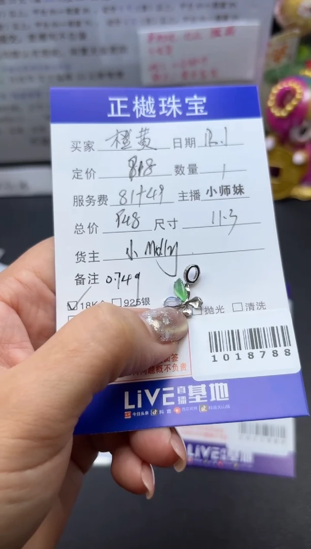 颈饰未镶嵌翡翠橙**绿ZYZB-1018788