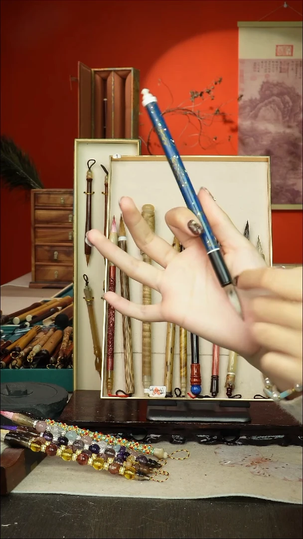 483号闪孤品高货毛笔链接 清水试笔 蘸墨不退