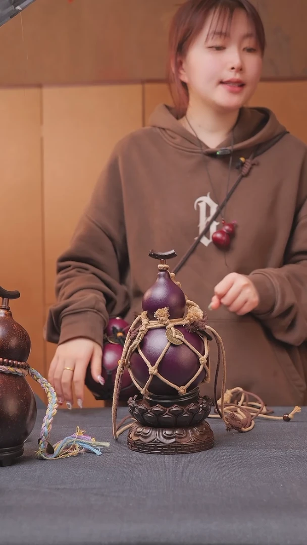 1559号链接精品大漆葫芦现货现发[一物一拍]不包含莲花底座